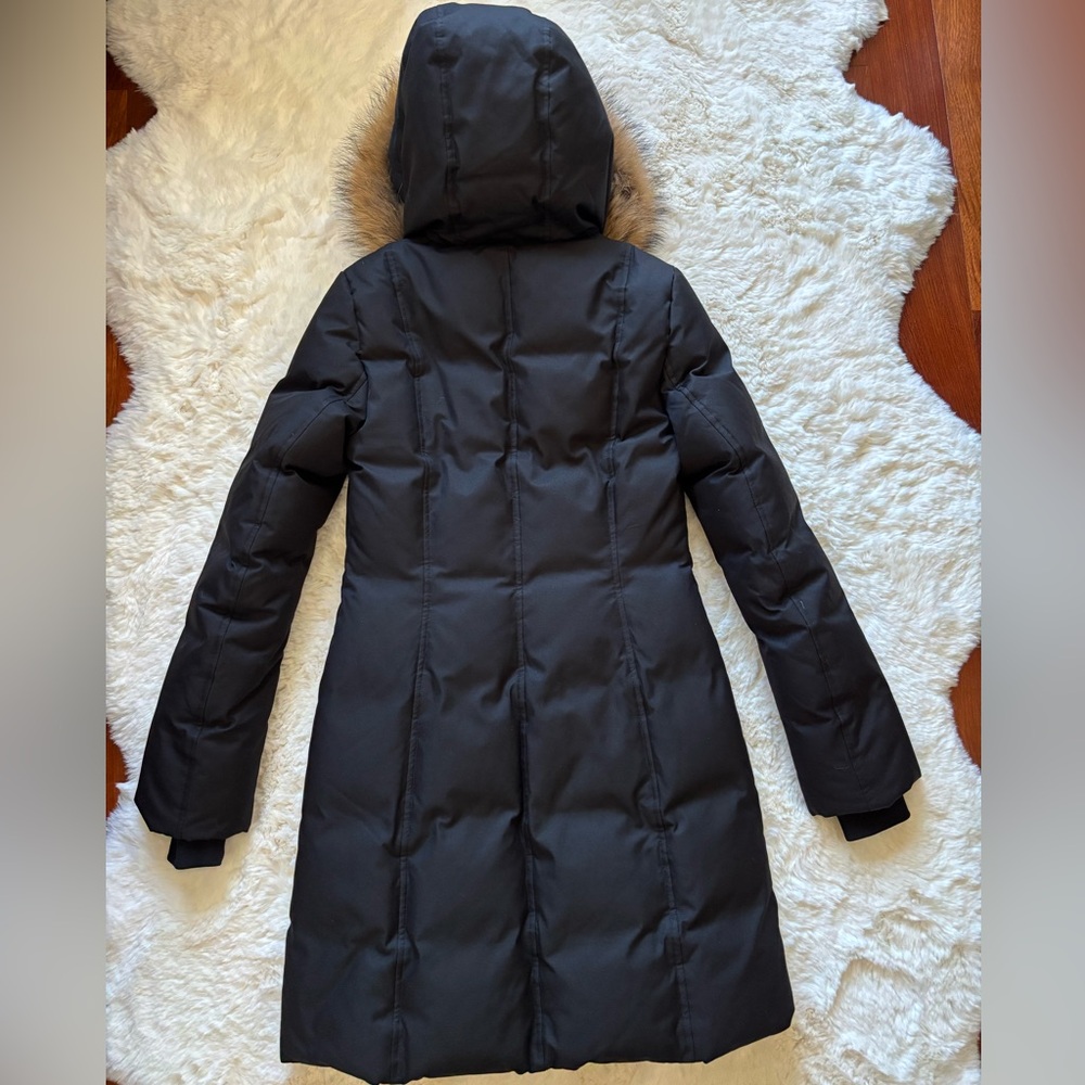 Soia & Kyo Black Puffer Coat with Fur Trim - Picture 10 of 11